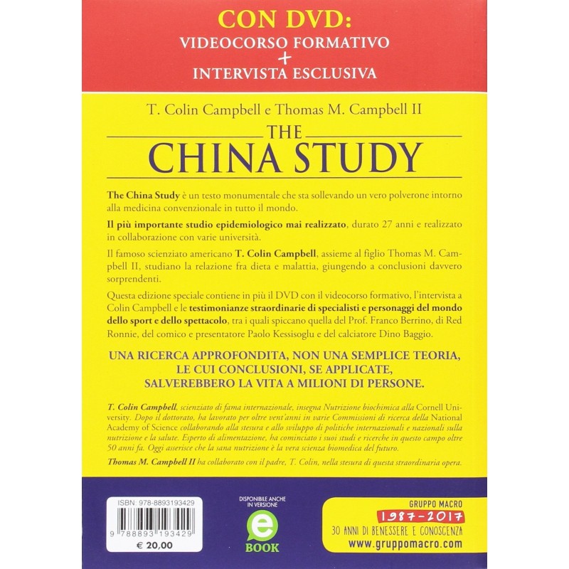 9788893193429_The China study. Ristampa 2014
