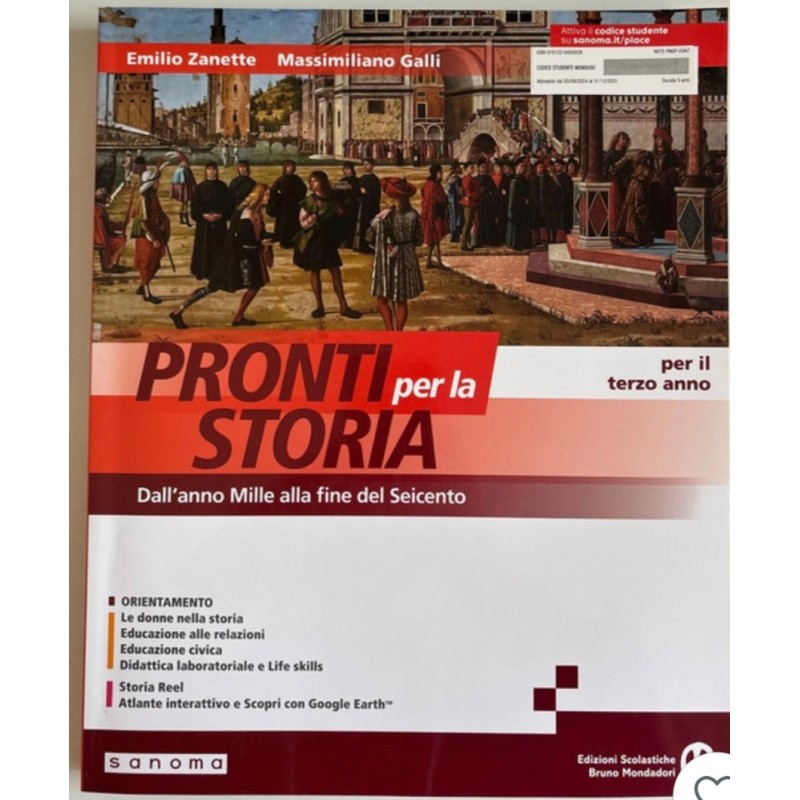 9788869109874 PRONTI PER LA STORIA Secondo biennio e quinto anno ZANETTE