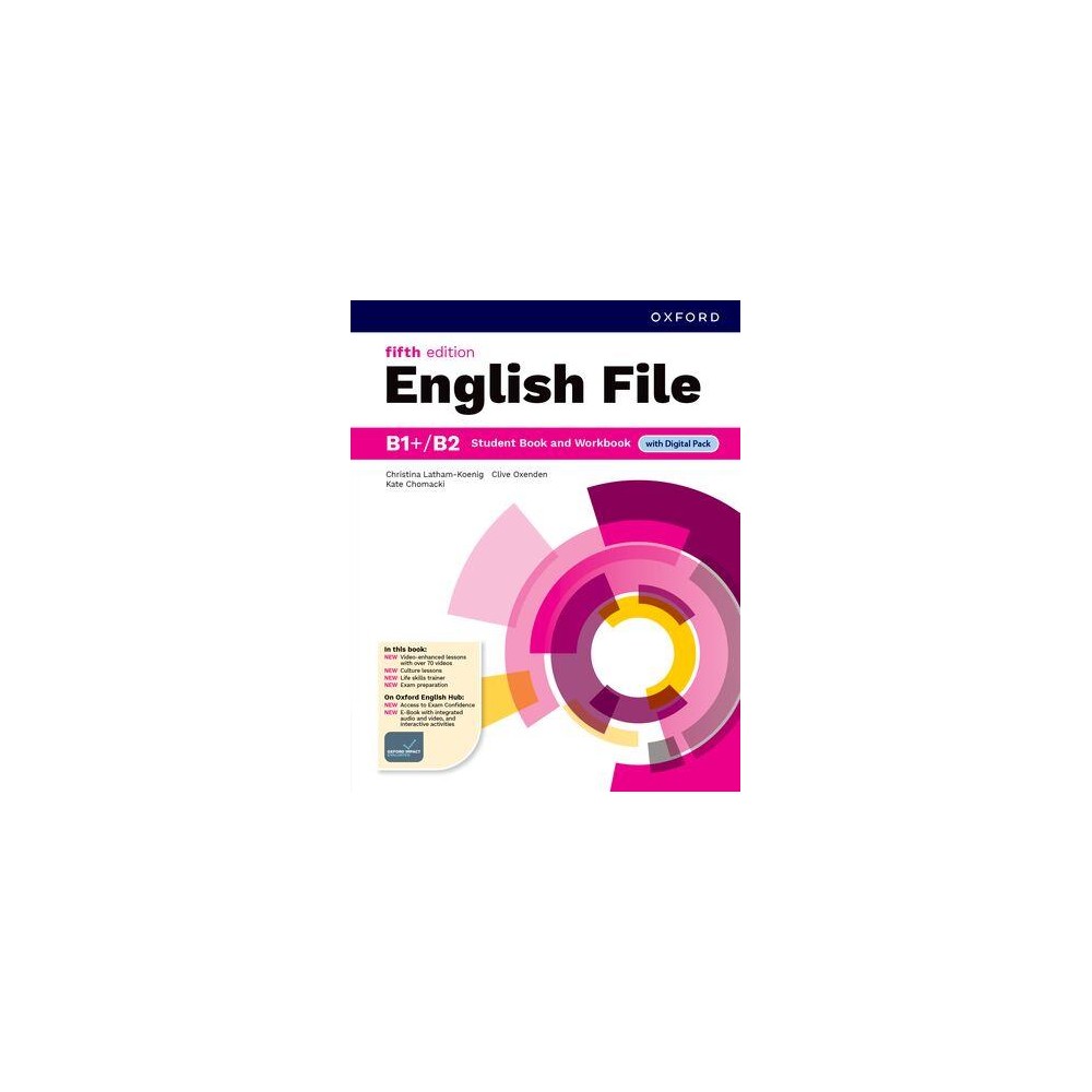 English file. B2. Student Book & Workbook without key.  Fifth edition