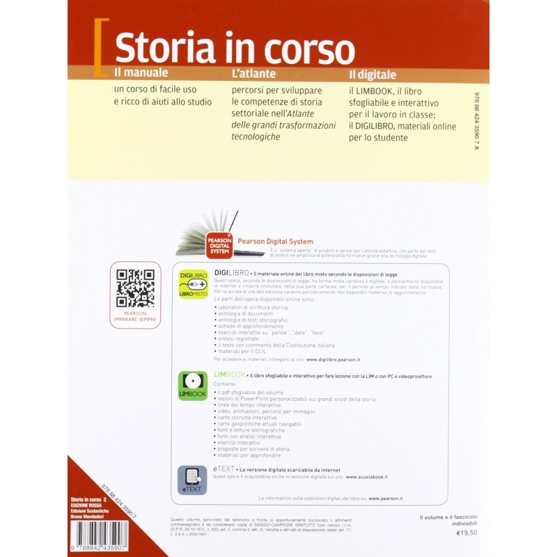 9788842435907 Storia in corso 2 Ed. rossa